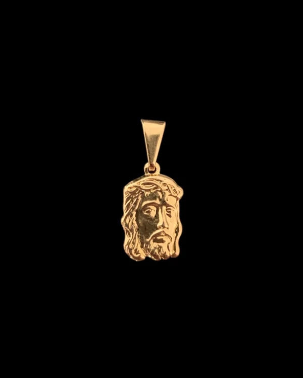 PINGENTE FACE DE CRISTO 2x2cm  -  20 CAMADAS DE OURO 18K